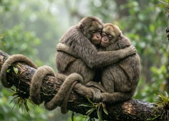 O muriqui do norte que virou símbolo de conservação porque além de evitar completamente brigas violentas na natureza, ajuda a inspirar a proteção da biodiversidade nas florestas brasileiras