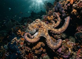 O polvo que virou destaque na biologia marinha porque além de possuir nove cérebros e três corações consegue fazer cada braço decidir e reagir sozinho