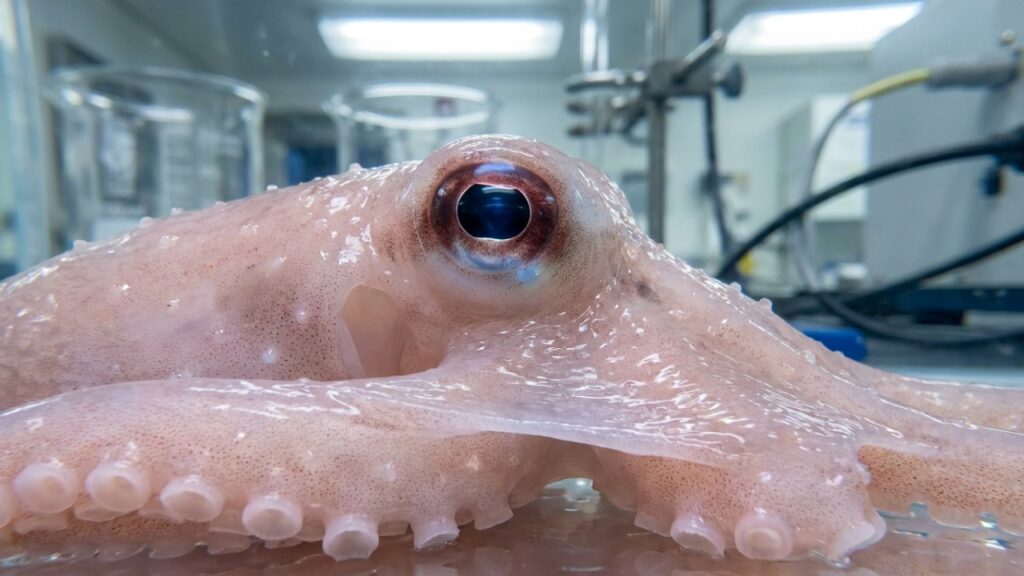 Biólogos encontram esta criatura exótica vivendo nas profundezas marinhas e o registro do polvo Opisthoteuthis carnarvonensis mostra o quanto do oceano ainda permanece sem nome