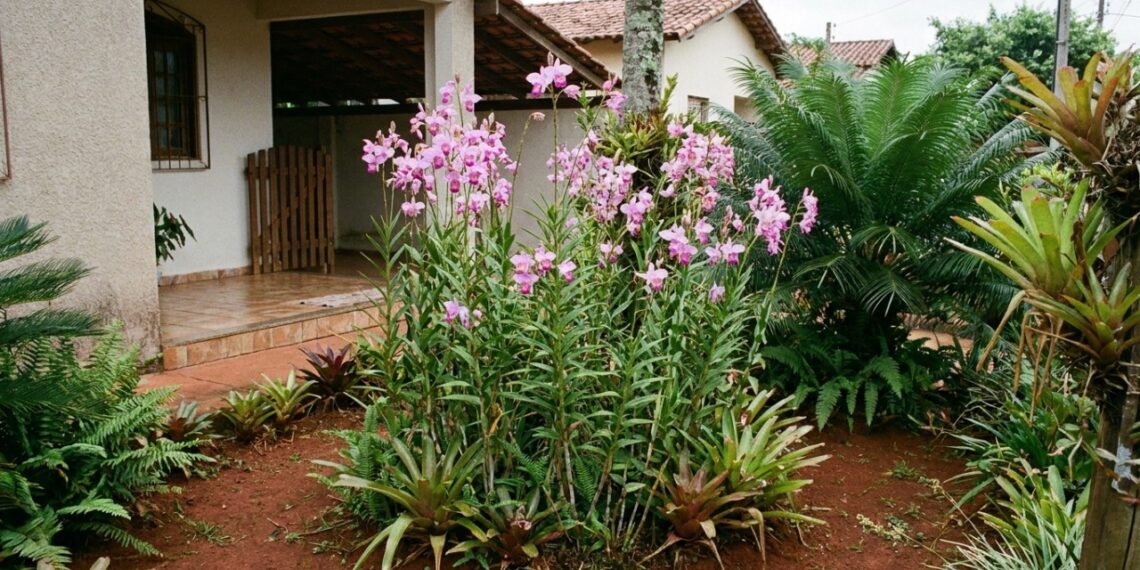 A orquídea de terra que virou moda nos canteiros porque além de florescer no chão, não precisa de substrato caro de casca de pinus