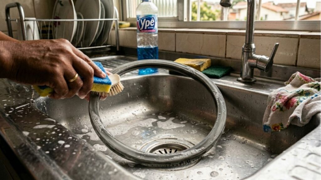 O que deve entrar primeiro na panela de pressão: a água ou os grãos, para a borracha durar mais