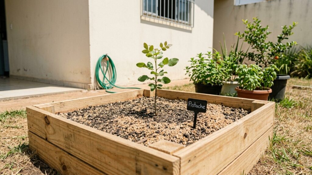 A planta de pistache, que está se tornando uma tendência no cultivo doméstico, além de necessitar de pouca irrigação, produz colheitas de grande valor