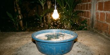 Basta uma bacia com água e gotas de um produto sob uma lâmpada acesa para se livrar de mariposas de vez