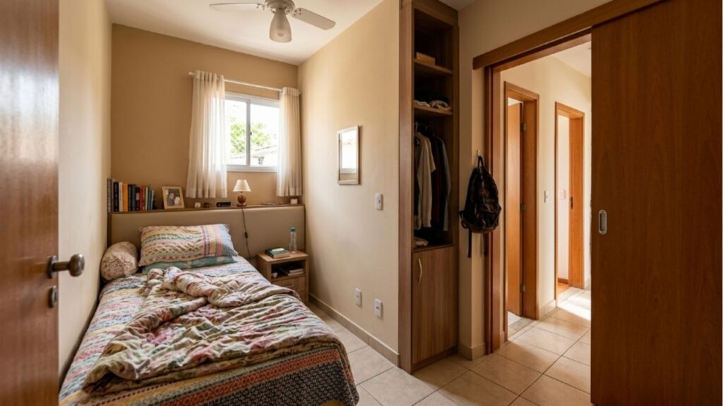 Adeus à porta de abrir tradicional que bate na cama e rouba espaço do quarto: o sistema embutido que está tomando o lugar nos projetos de 2026