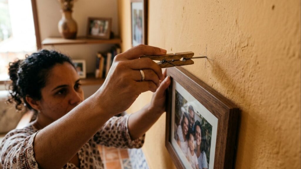 Como segurar um prego pequeno sem martelar o próprio dedo: o truque fácil de usar um pregador de madeira que está na moda e sempre funciona