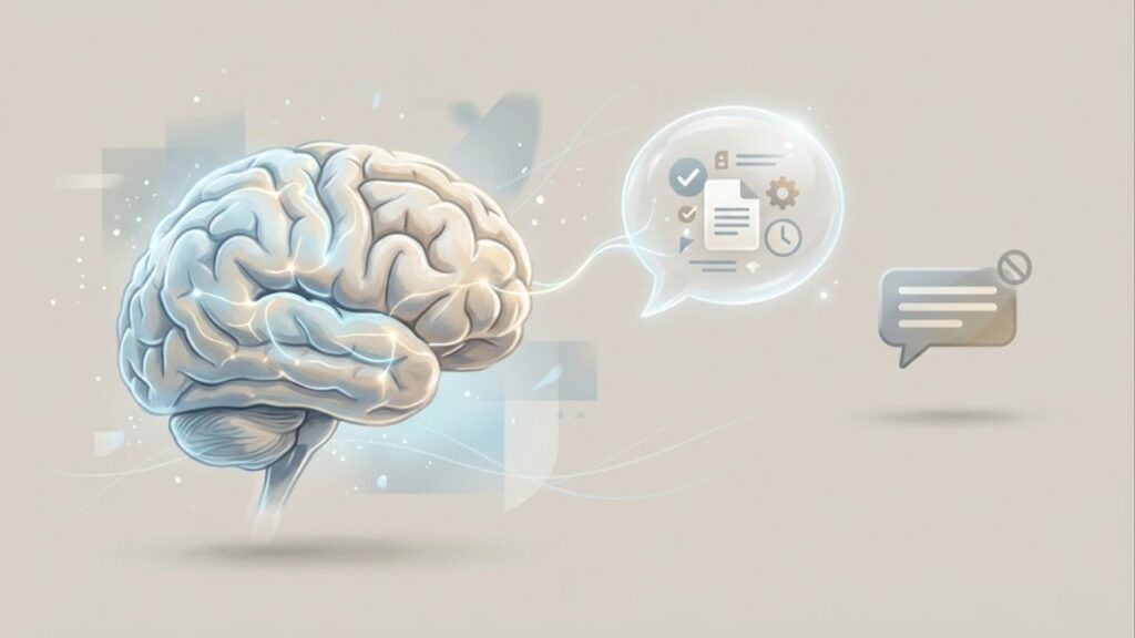 A psicologia afirma que pessoas que leem uma mensagem, respondem mentalmente e esquecem de digitar o texto demonstram sinais claros de fadiga de decisão e sobrecarga cognitiva