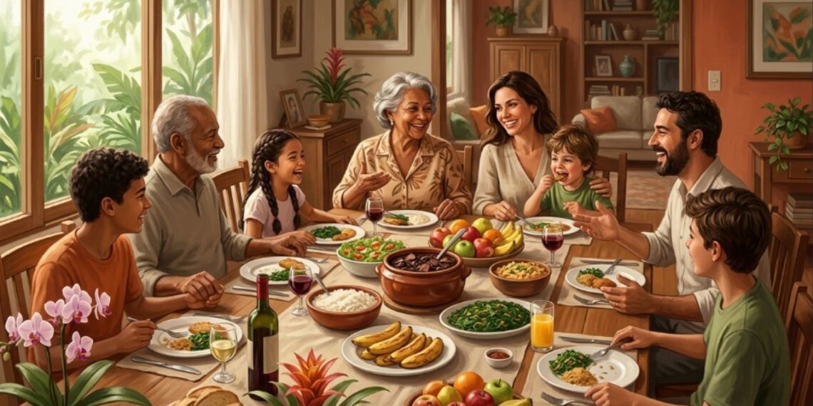 Um estudo de psicologia concluiu que famílias que preservam o hábito de se reunir presencialmente para o almoço de domingo têm uma rede de proteção contra a solidão crônica sem igual