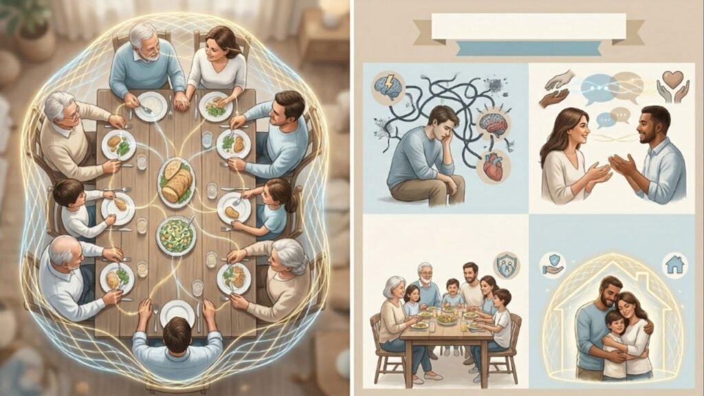 Um estudo de psicologia concluiu que famílias que preservam o hábito de se reunir presencialmente para o almoço de domingo têm uma rede de proteção contra a solidão crônica sem igual