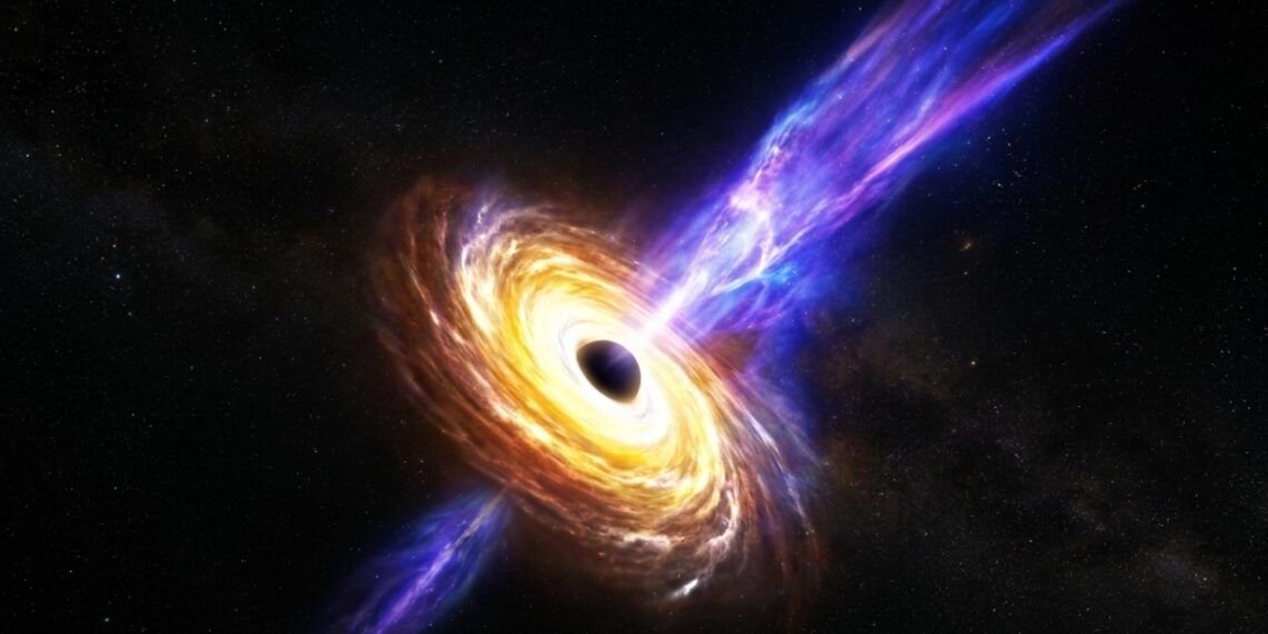 Vento recorde de buraco negro viaja pelo espaço a 30% da velocidade da luz