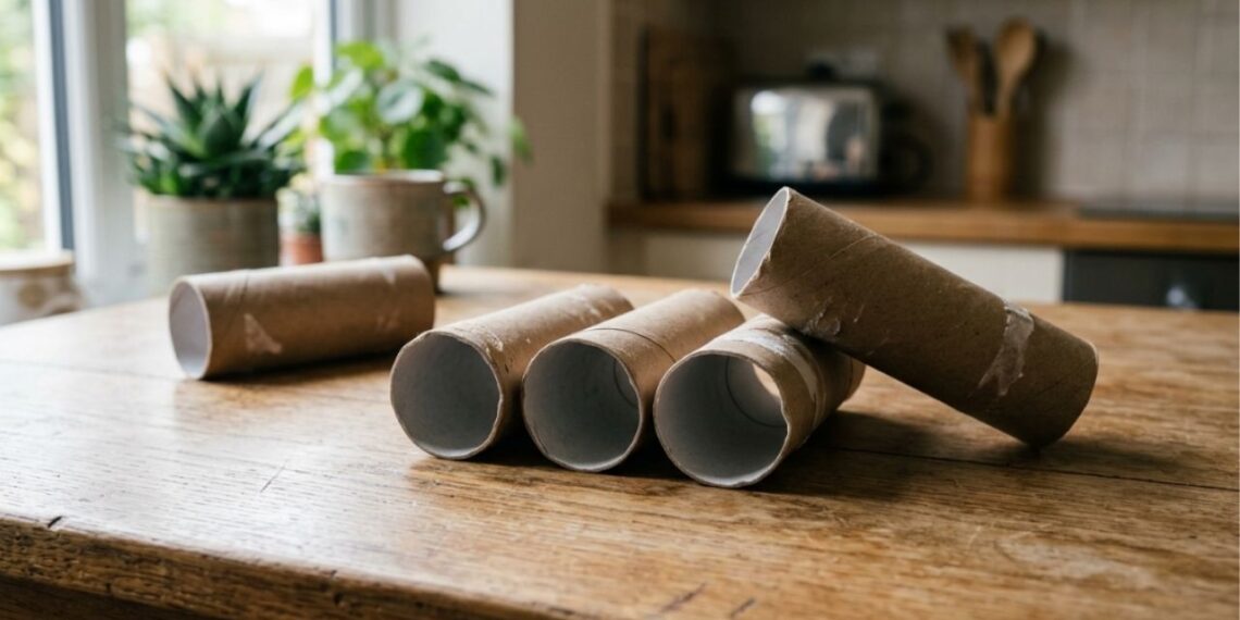 Não jogue os rolos de papel toalha vazios fora! Ideias para reutilizar esses tubos para organizar cabos e fios elétricos na gaveta de casa