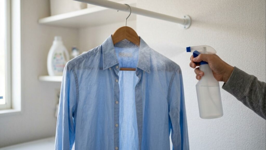 Como desamassar roupas rapidamente direto no cabide sem precisar ligar o ferro: o truque fácil de borrifar uma mistura de água com amaciante que está na moda nas redes sociais