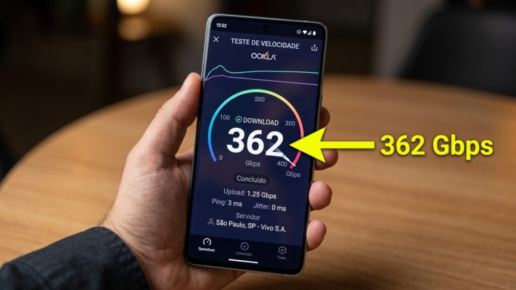 O inovador sistema óptico para espaços fechados, que se tornou um sucesso na tecnologia por substituir o Wi-Fi convencional, é capaz de transmitir dados a incríveis 362,7 Gbps