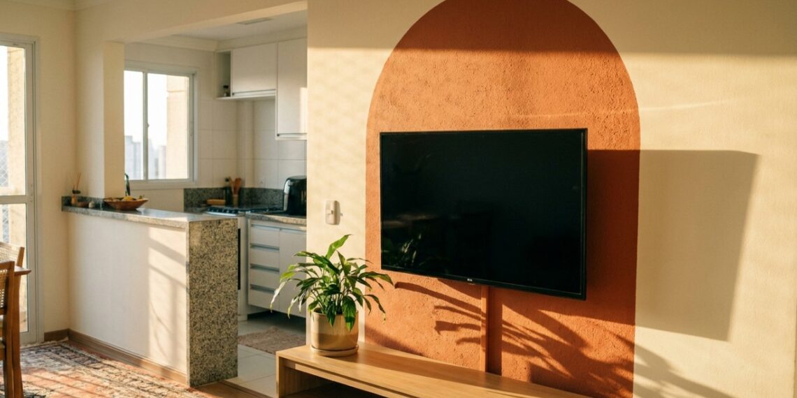 Adeus aos painéis de TV em MDF que cobrem toda a parede: qual a tendência de pintura setorizada para substituí-los em 2026?