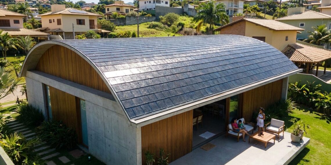 A primeira telha solar de perovskita ganhou destaque no setor energético, pois, além de ser totalmente adaptável, consegue transportar eletricidade para telhados curvos.