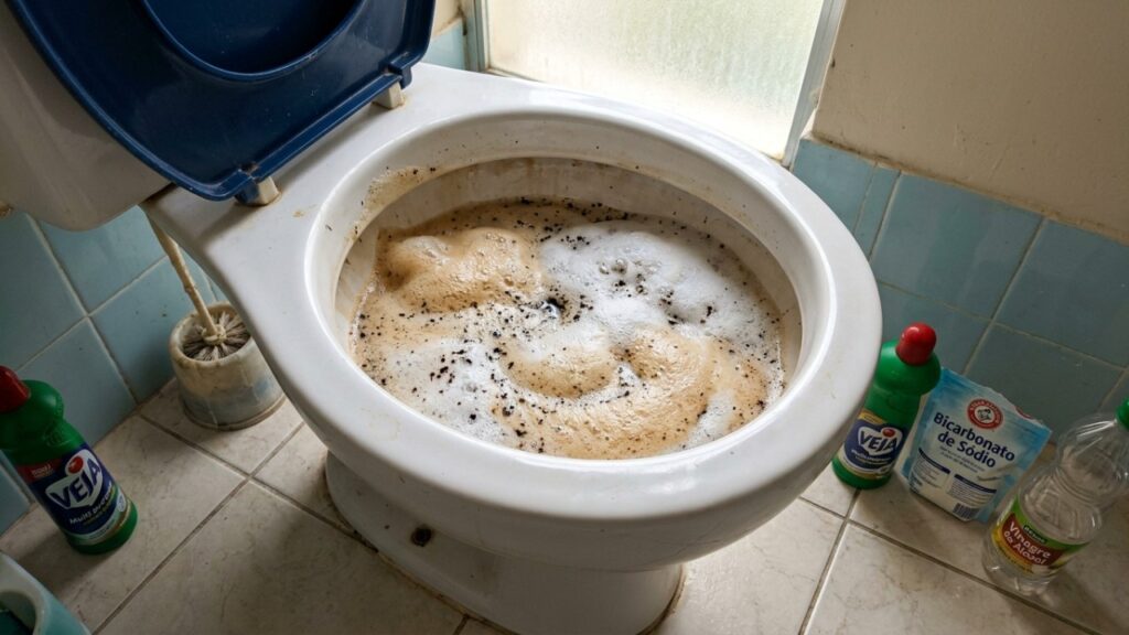 Apenas um pouco de pó de café no vaso sanitário é suficiente para eliminar o odor desagradável do esgoto