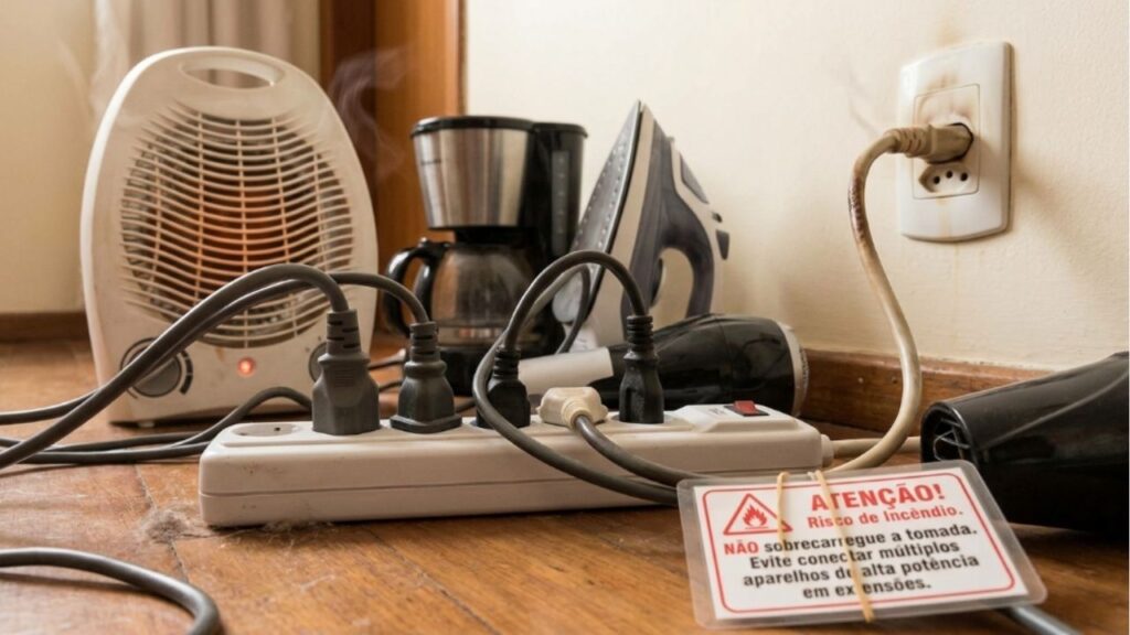 O que deve ser ligado primeiro ao usar uma extensão de tomada: o aparelho ou a extensão na parede