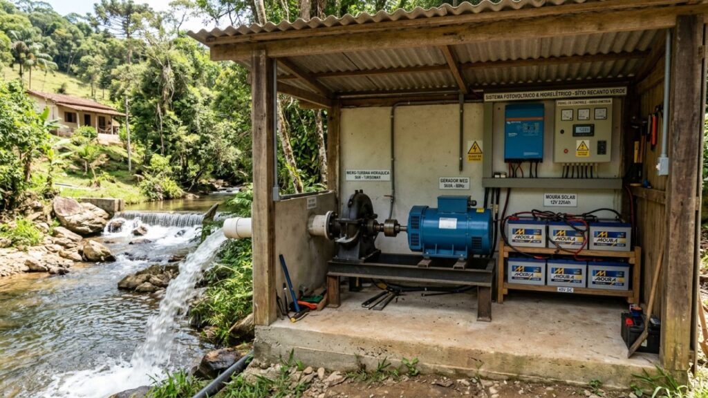 Ele montou sua própria usina hidrelétrica em casa e agora vive com energia própria
