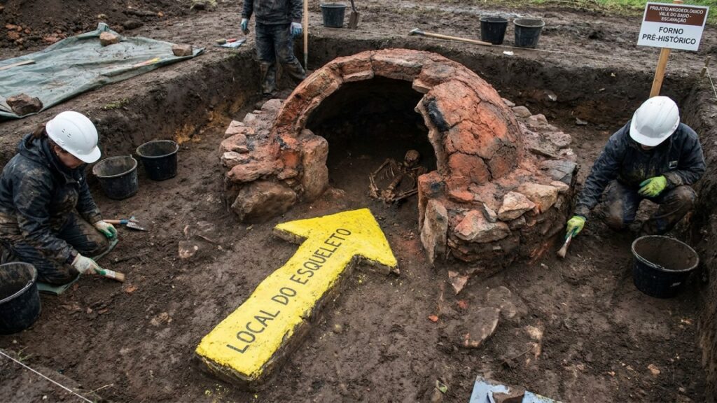 Cientistas descobriram que um homem que viveu na Alemanha há 5 mil anos pode ter sido oferecido em um ritual macabro dentro de um forno