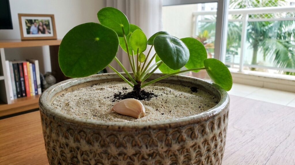 Basta um dente enterrado no vaso de plantas para se livrar de mosquinhas de banheiro de vez