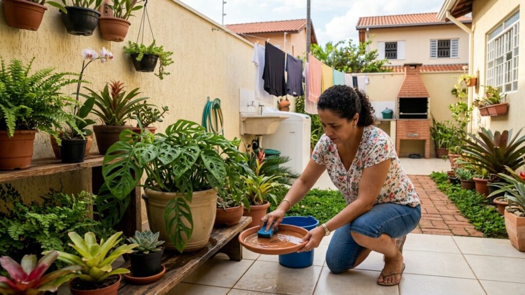Basta uma gota de essência no tapete da entrada para se livrar de mosquitos da dengue dentro de casa de vez