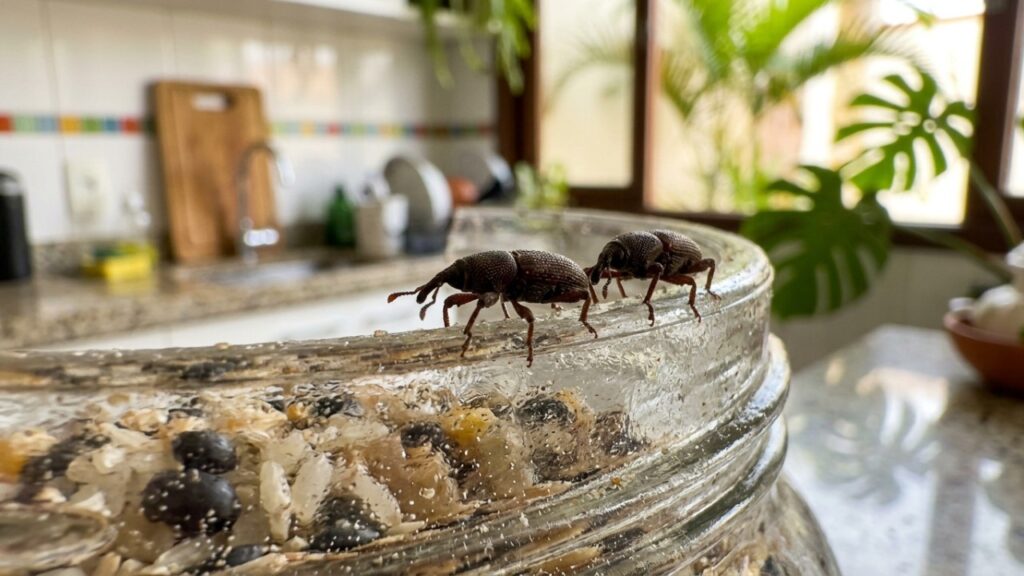 Basta um galho fresco no armário da despensa para se livrar de carunchos de farinha de vez