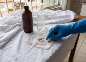 Mistura de água oxigenada volume 10 com detergente neutro: para que serve e por que é recomendada contra manchas de sangue