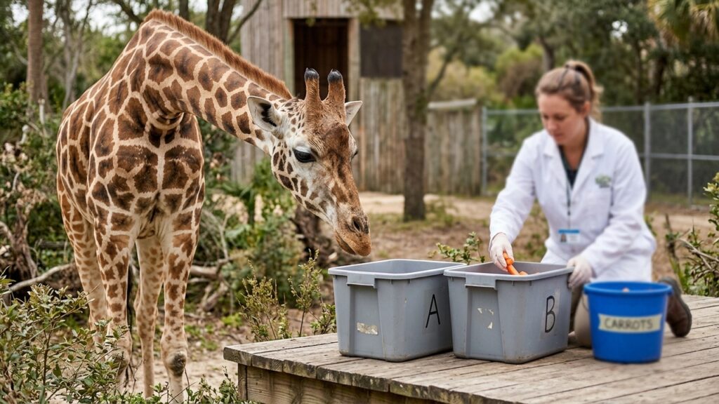 Girafas resolvem testes de soma e surpreendem pesquisadores