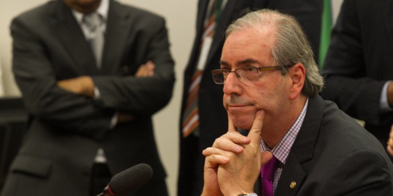 DF - REFORMA POL�TICA/COMISS�O - POL�TICA - O presidente da C�mara, Eduardo Cunha (PMDB-RJ), durante instala��o da comiss�o especial designada para apreciar uma proposta de emenda � Constitui��o (PEC) da reforma pol�tica, em Bras�lia, nesta ter�a-fe