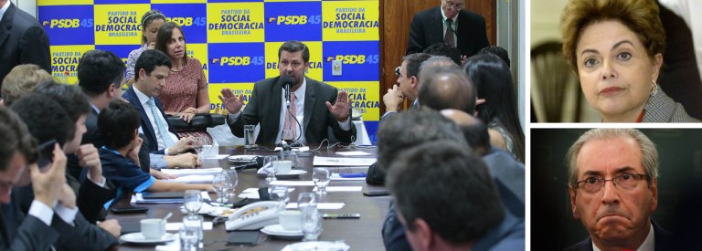 "Entre um presidente da Câmara apanhado com a boca na botija e uma presidente honesta, os tucanos ficam com o primeiro, o que significa que continuam dispostos a salvá-lo se ele deflagrar o processo de impeachment. E que perderam completamente a compostura e qualquer compromisso com a democracia", afirma Alex Solnik, colunista do 247; para o jornalista, os tucanos "tentam convencer a opinião pública de que má gestão ou inflação alta ou dizer uma coisa na campanha e depois ter que fazer outra justificam o impeachment, o que é mentira"; "Mentem ao mesmo tempo em que acusam o governo de mentir. Acusam o governo pela crise, mas contribuem com ela agitando falsas bandeiras. Esse tipo de gente acha que sabe governar melhor que a presidente Dilma", completa Solnik