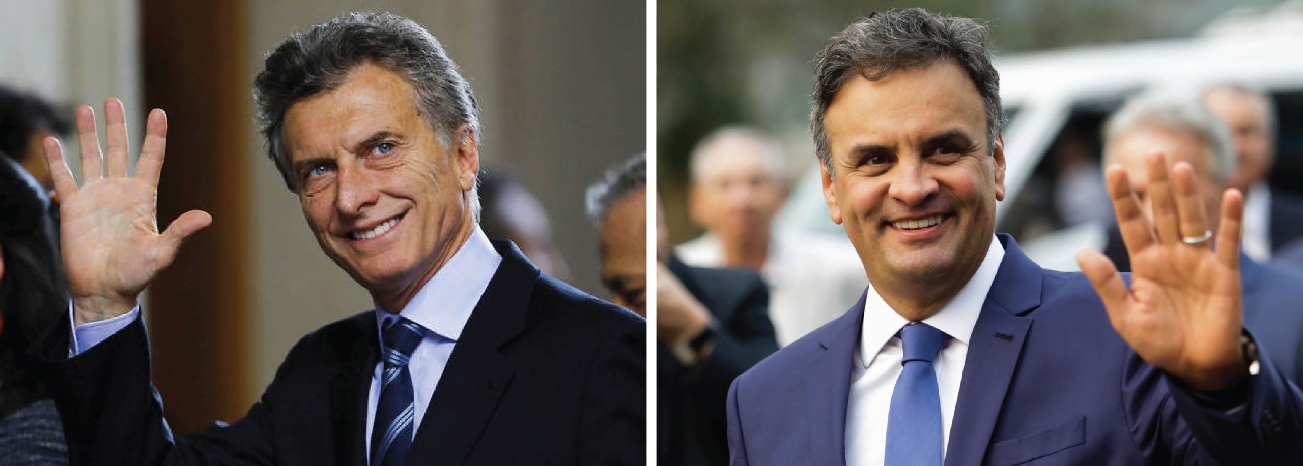 Cientista político e colunista do 247 Emir Sader afirma que as semelhanças do presidente argentino "com Aécio Neves e com a direita brasileira são muitas, tanto na campanha, quanto no governo realmente existente"; "Ambos batalharam muito tempo contra governos caracterizados pela opção preferencial pelas políticas sociais para os mais necessitados, perdendo sempre. Dispõem do monopólio privado dos meios de comunicação. Assumem sempre o modelo econômico neoliberal", exemplifica; para Sader, "é cedo ainda para dizer que Macri deu certo, mas seu começo de governo basta para dizer que ele é a versão argentina do derrotado – mas não resignado – Aécio Neves"