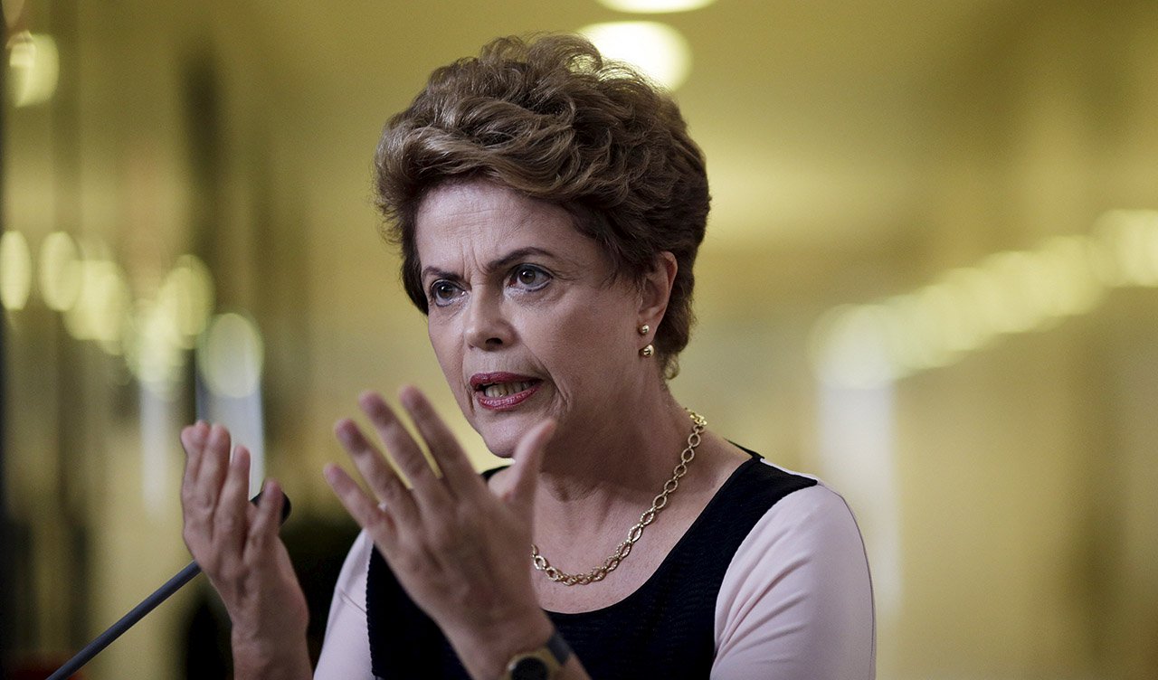 Presidente Dilma Rousseff durante entrevista coletiva no Palácio do Planalto, em BrasÃlia. 07/12/2015 REUTERS/Ueslei Marcelino