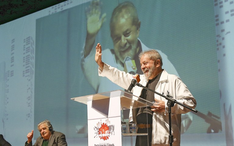 29/08/15- São Bernardo do Campo- SP- Brasil. Na manhã desse sábado (29), o ex-presidente Luiz Inácio Lula da Silva e José Mujica, ex-presidente do Uruguai e senador pelo país, participaram de uma mesa no seminário