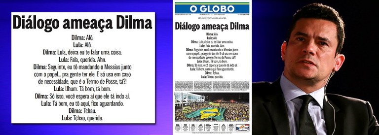 "A manipulação de um grampo ilegal sobre uma conversa entre Lula e Dilma serviu para a mídia grande sustentar com mentiras a lorota de que o ex-presidente aceitou assumir a Casa Civil porque tem medo do juiz Sérgio Moro", afirma Paulo Moreira Leite; para o jornalista, "a lorota é jurídica e política. Baseia-se numa mistificação a respeito do STF, agora apontado como uma espécie de templo da impunidade que beneficia ricos e poderosos do país - título discutível quando se trata pelo menos de acusados ligados ao Partido dos Trabalhadores"; "O esforço para sufocar o governo Dilma encontra-se perto de seu ponto máximo, que se obtém no momento em que o adversário perde a capacidade de se mover. Ontem, retirou-se do governo o direito à palavra", analisa PML
