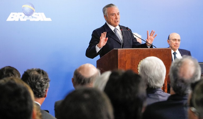Brasília - DF, 08/06/2016. Presidente Interino Michel Temer durante encontro com Líderes Empresariais. Foto: Beto Barata/PR