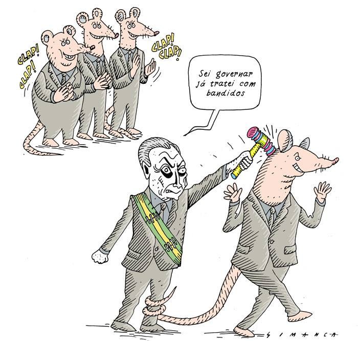 O Judas Michel Temer manteve no seu governo todos os metidos em escândalos. Até a mídia chapa-branca, que apostava em mudanças para tentar embelezar a imagem do "golpe dos corruptos", ficou desconcertada com a postura do interino