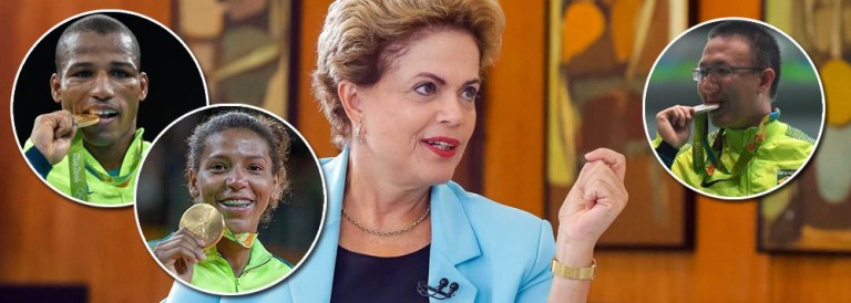 "Às vésperas da decisão sobre o impeachment no Senado, a operação de propaganda destinada a diminuir o papel de Dilma na Rio 2016 é risível e lamentável," escreve Paulo Moreira Leite, colunista do 247. "Esconde que 77% dos atletas brasileiros recebem auxílio criado por seu governo, que construiu um dos mais amplos programas de estimulo ao esporte do planeta e chega ao fim da Olimpíada com um número recorde de 17 medalhas, sendo sete de ouro -- outra marca inédita. A campanha lembra as piores manipulações stalinistas que ajudaram a consolidar a ditadura de Josef Stalin na União Soviética apagando o papel de personalidades que se tornaram indesejáveis; medalhistas, como Rafaela Silva, Robson Conceição e Felipe Wu, puderam se dedicar aos treinamentos graças a programas como o Bolsa-Atleta"