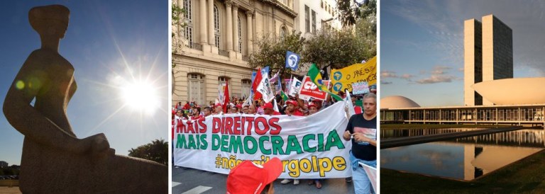 "Qualquer que seja o desenlace imediato da mais profunda e prolongada crise que o país já viveu, o Brasil não sairá igual, já nunca mais será o mesmo. A crise devastou a credibilidade de todo o sistema politico, liquidou a legitimidade do Congresso, propagou a descrença no Judiciário e fez o povo ver que não basta votar e ganhar eleição para que o mandato presidencial seja respeitado", escreve o sociólogo Emir Sader, colunista do 247; ele acusa o Supremo de um "silêncio cúmplice" nesse processo; "Como se pronunciará o STF sobre qualquer tema, se se calou diante do golpe, posto em prática sob seus narizes?", questiona; e afirma que, "se o golpismo triunfar no Senado, será preciso fazer com que pague duramente o preço do atentado ao país que estará perpetrando"