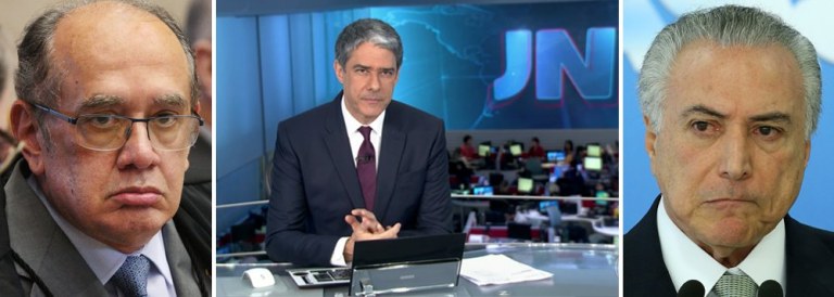 Colunista Jeferson Miola destaca "dois fatos políticos de relevância olímpica" que "foram olimpicamente ocultados pela Rede Globo no Jornal Nacional" nesta segunda-feira 8: a intenção de Gilmar Mendes de extinguir o PT e a delação de Marcelo Odebrecht, que revelou R$ 10 milhões pagos em dinheiro vivo para Michel Temer; "A Globo joga um papel decisivo na consolidação do golpe, como jogou no de 1964. O papel nocivo da Globo à democracia é exercido quando deturpa a realidade que publica, mas sobretudo quando esconde criminosamente a realidade. Esses acontecimentos são a demonstração olímpica de que o Brasil está sendo outra vez mergulhado no abismo do arbítrio e do obscurantismo", diz ele