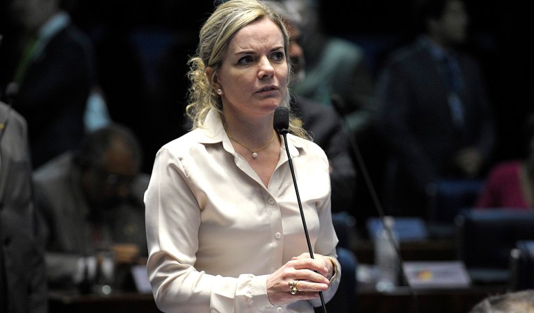 Plenário do Senado durante sessão deliberativa ordinária.
Em pronunciamento, senadora Gleisi Hoffmann (PT-PR).
Foto: Jefferson Rudy/Agência Senado
