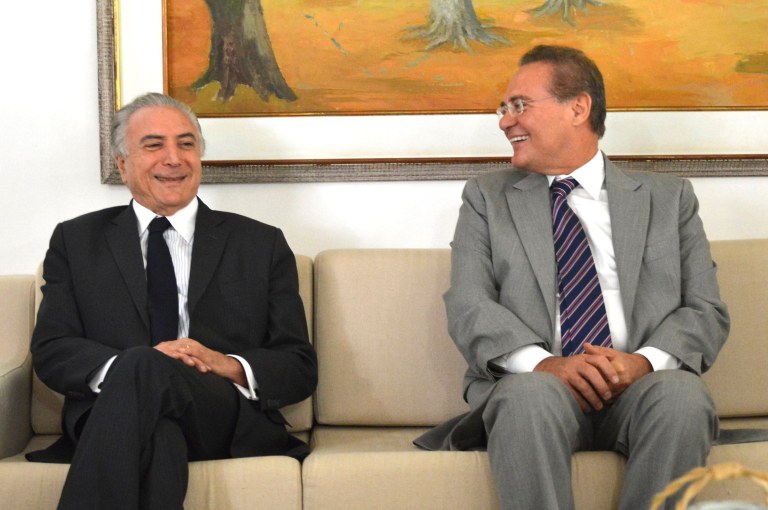 Michel temer e Renan Calheiros