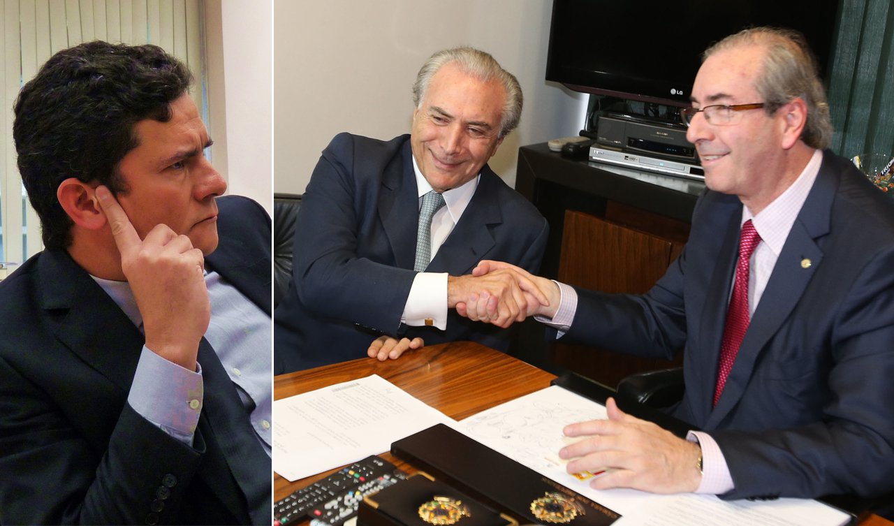 Para o colunista Alex Solnik, ao vetar as perguntas do deputado cassado Eduardo Cunha (PMDB) para sua testemunha de defesa e ex-aliado Michel Temer, o juiz Sergio Moro se utilizou de "dois presos, duas medidas" no âmbito da Lava Jato; "Antes de ser preso, Eduardo Cunha era o maior vilão do Brasil. A comparação mais bondosa que se fazia dele era com o mau caráter do seriado 'House of Cards'. (...) No entanto, bastou ir para o xilindró para ele sair das manchetes", diz Solnik; "Não é mais nem o caso de discutir se Moro está ou não está blindando Temer, isso ficou demonstrado quando ele censurou perguntas de Cunha que comprometem o governo atual em vez de, como um juiz soberano, permitir que a população conheça as entranhas do poder que é por ela sustentado"
