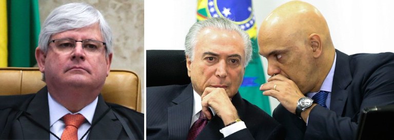 "O procurador-geral, Rodrigo Janot, reconheceu que a deposição de Dilma e a posse de seu vice, a 'solução Michel' discutida por Sergio Machado e Romero Jucá, foi concebida para embananar a Lava Jato no que diz respeito aos investigados de PMDB, PSDB e DEM. O que ele não disse foi que a 'solução Michel' segue em plena e acelerada execução, que teve como último lance a indicação de Alexandre de Moraes para o STF", diz Tereza Cruvinel; ela cita ainda como passos seguintes do plano a promoção de Moreira Franco a ministro, ganhando a prerrogativa de foro privilegiado, e a "eleição de aliados de confiança para o comando das duas Casas" no Congresso; segundo ela, "o Ministério Público de certo modo colaborou" com a estratégia