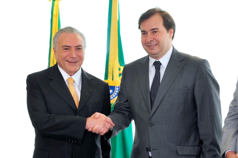 Presidente da Câmara, dep. Rodrigo Maia (DEM/RJ), se reúne com o presidente interino Michel Temer Data: 14/07/2016. Foto: J. Batista / Câmara dos Deputados