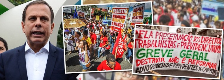 "Quem se opõe à greve não só desrespeita a opinião da classe trabalhadora que vai ser afetada de forma radical pelas propostas, como também rasga a constituição e revela seu caráter autoritário", diz o colunista do 247 Alex Solnik; "É o caso, por exemplo, do prefeito de São Paulo, João Dória que chamou os grevistas de “vagabundos e preguiçosos” e ameaça cortar o ponto de quem aderir ao movimento. Eleito pelos trabalhadores de baixa renda que são a maioria da população de São Paulo é assim que ele retribui. Em sua homenagem vai aqui, em primeira mão, a versão 2017 do famoso samba de Dorival Caymmi: 'Quem não gosta de greve/ democrata não é/ é ruim da cabeça/ ou doente do pé'"
