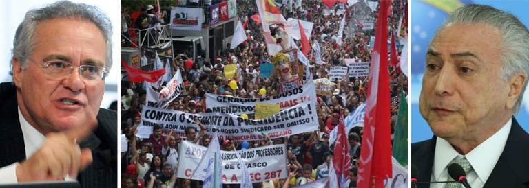 "Antes tida como inegociável, a reforma da Previdência proposta pela equipe de Henrique Meirelles subiu no telhado. Está desfigurada e, se ainda vier a ser aprovada, terá perdas estimadas em R$ 115 bilhões nos próximos dez anos", diz o editor do 247, Leonardo Attuch; a explicação para a rebelião de parlamentares, liderada pelo senador Renan Calheiros (PMDB-AL), está no desgaste eleitoral com suas bases ao aprovarem uma reforma que massacra os direitos trabalhistas e praticamente impede a aposentadoria; "Dá para imaginar um deputado ou senador pedindo voto depois de acabar com aposentadorias rurais, aprovar 49 anos de contribuição e fixar idade mínima de 65 anos para as mulheres? Improvável"
 