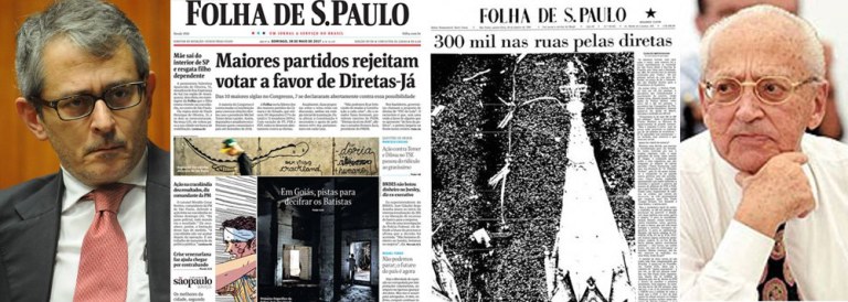 "Ainda bem que o seu Frias não está aqui para ver as aberrações produzidas por seu filho à frente da 'Folha'. Ele era gente boa", diz o colunista Alex Solnik; "A Folha defende as indiretas com argumentos canhestros. Que não está na constituição. Que a eleição é muito cara. Que não vale a pena eleger alguém para ficar apenas um ano. Mas não é disso que se trata. Ninguém quer eleger um presidente em 2017 e outro em 2018; trata-se de antecipar de 2018 para 2017. Trata-se de encurtar a crise em um ano. Porque seja quem for o eleito pelo Congresso, vai lhe faltar legitimidade. E está na constituição, sim, pois a carta admite emendas, é perfeitamente legal votar uma PEC antecipando eleições. Que triste sina: o jornal do seu Frias ser conhecido no futuro como porta-voz das Indiretas Já"