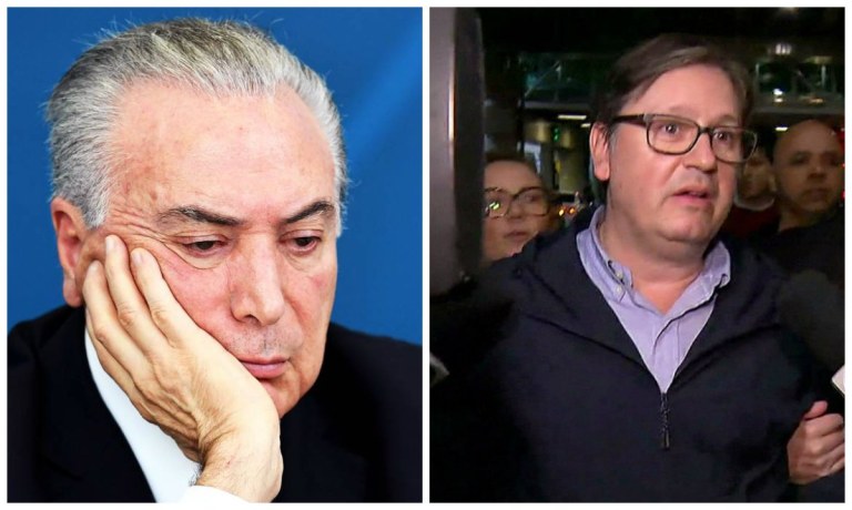 Michel Temer e deputado Rodrigo da Rocha Loures (PMDB-PR), pego com mala com propina de R$ 500 mil paga pela JBS