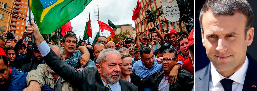 "Com uma maioria de líderes históricos se retirando de cena, a direita brasileira sonha com uma versão verde amarela de Emmanuel Macron, o novo presidente da França, para enfrentar a próxima eleição presidencial, seja lá quando ela vier a ocorrer", escreve Paulo Moreira Leite, articulista do 247; "Seus problemas são dois. O primeiro é que seu programa de reformas, semelhante ao que o novo governo tentará aplicar na França, é rejeitado por mais de 80% da população. O segundo é Lula, uma candidatura que ameaça toda tentativa de fabricar um consenso artificial em torno de um projeto de retirada de direitos e conquistas"; para PML, Macron "pode ser entendido como uma versão à francesa das reformas que a dupla Temer-Meirelles pretende implantar a ferro e fogo"