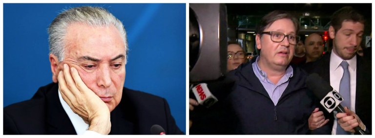 Michel Temer e deputado Rodrigo da Rocha Loures (PMDB-PR), pego com mala com propina de R$ 500 mil paga pela JBS .2