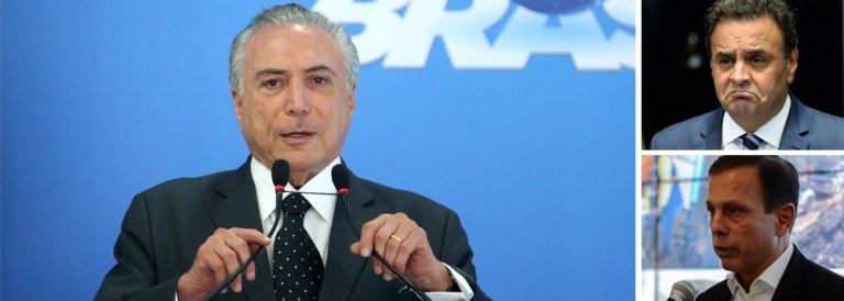 "Os que odeiam o Aécio amam o Doria e odeiam o Temer. Os que odeiam o Doria amam o Aécio e amam o Temer. Os que odeiam o Temer amam o Doria e odeiam o Aécio. Ou seja: os tucanos odeiam Doria, Aécio e Temer", avalia o colunista